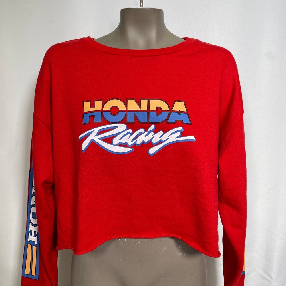 Forever 21 Plus x Honda Racing Red Cropped Top Sweatshirt Women's Sz 0X